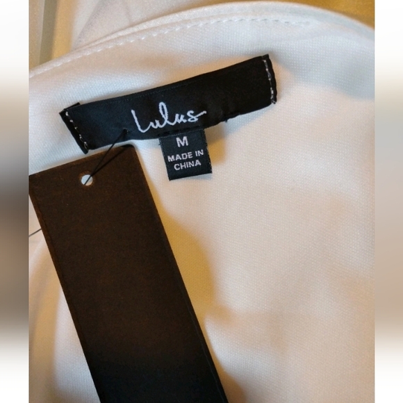 Lulus Strictly Romance White Satin Asymmetrical Tiered Midi Dress Size Medium - Picture 6 of 8